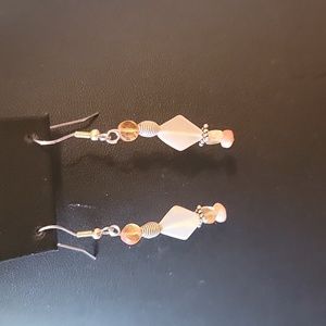 Silver and gemstone earrings